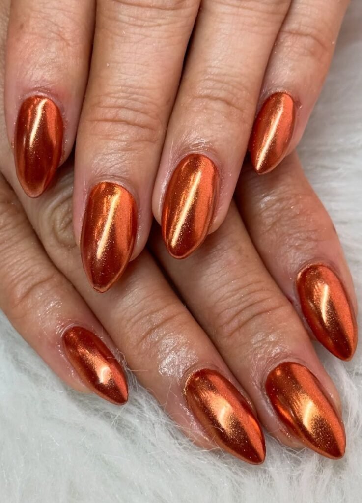These nails literally glow like candlelight, catching the light with every hand movement. 