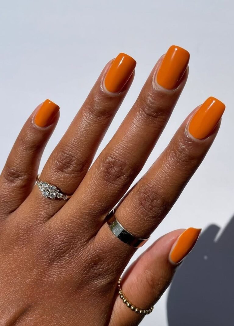 Image of a Muted Orange Nails for Autumn