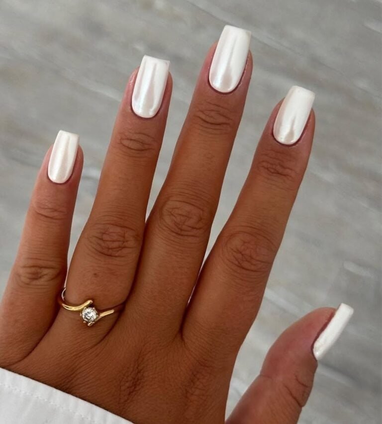 Pearly White Nails