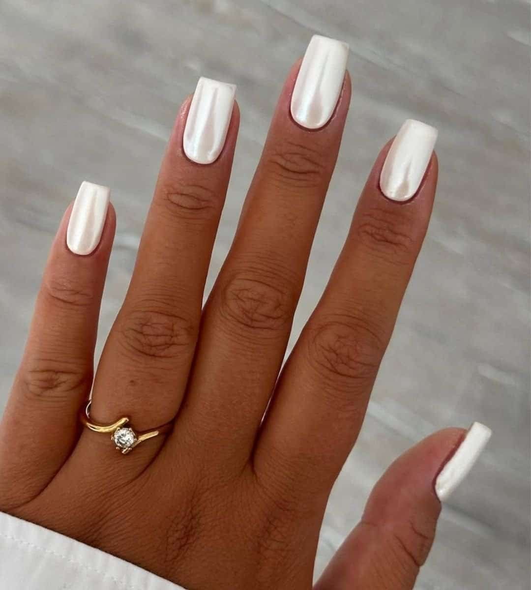 Pearly White Nails