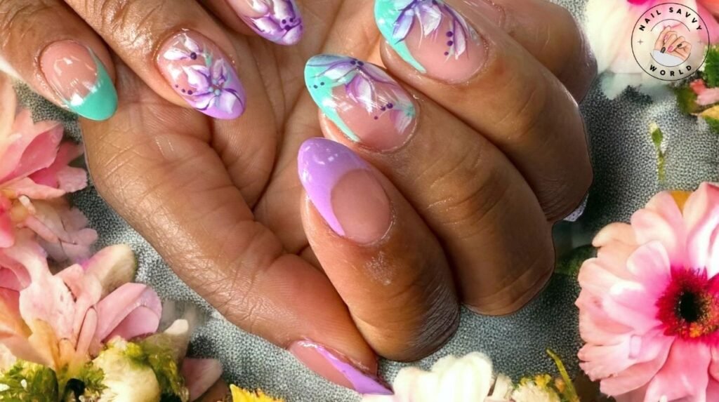 “Seasonal nail care for spring with natural nail repair and growth tips using cuticle oil and nail strengthener.”